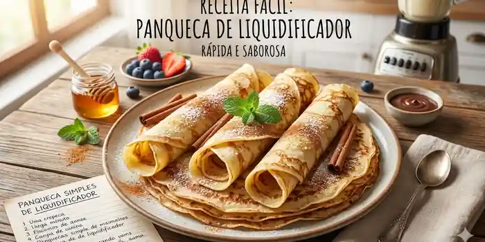 Foto da receita de Receita de Panqueca Simples de Liquidificador: Fácil e Rápida